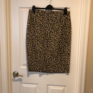 J Crew Leopard pencil skirt